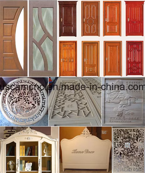 1325 Enrutador CNC de puerta de gabinete de cocina de madera de 3 cabezas